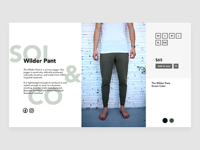 Sol&Co - Product Page design portfolio web web design