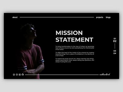 Personal Website - Mission Statement design personal personal branding portfolio web web design