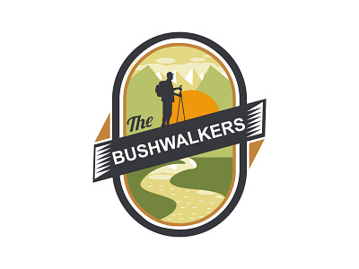 The Bush Walkers branding design illustration logo photoshop vector
