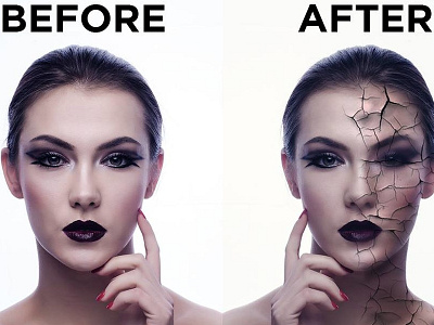 Realistic Cracked Skin in #Photoshop