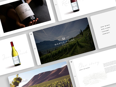 Marple Fields - website clean design elegant fullscreen homepage minimal ui vineyard web web design webdesign website wine winery
