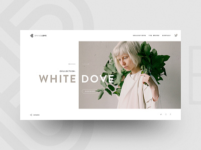 Brandlove clean clothes clothing design ecommerce elegant fashion fullscreen golden ratio homepage interface minimal ui web white