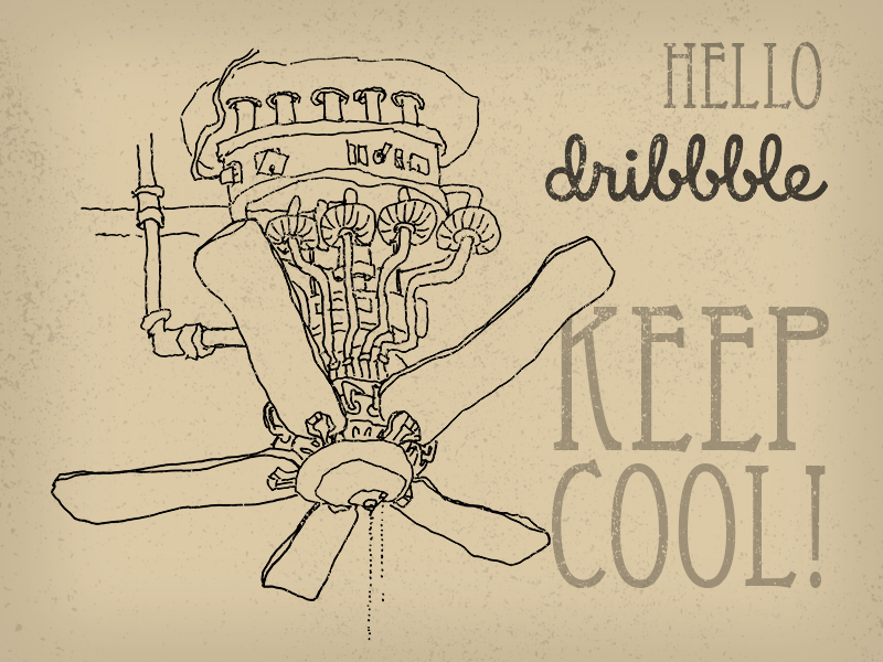 Hello, Dribbble! animation illustration pen and ink