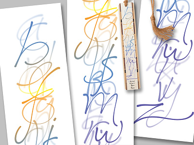 Hand-Lettered Alphabet Bookmark hand lettering