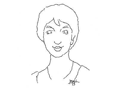 Jane Austen illustration pen and ink