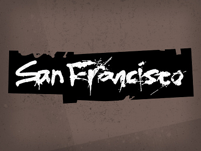 San Francisco hand lettering