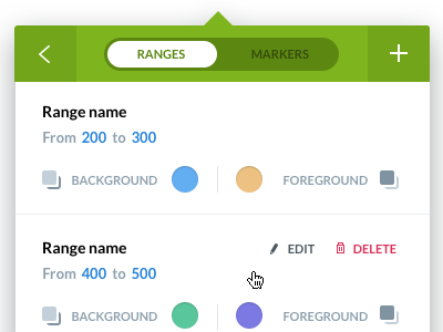 Ranges clean flyover popover tabs toggle ui ux