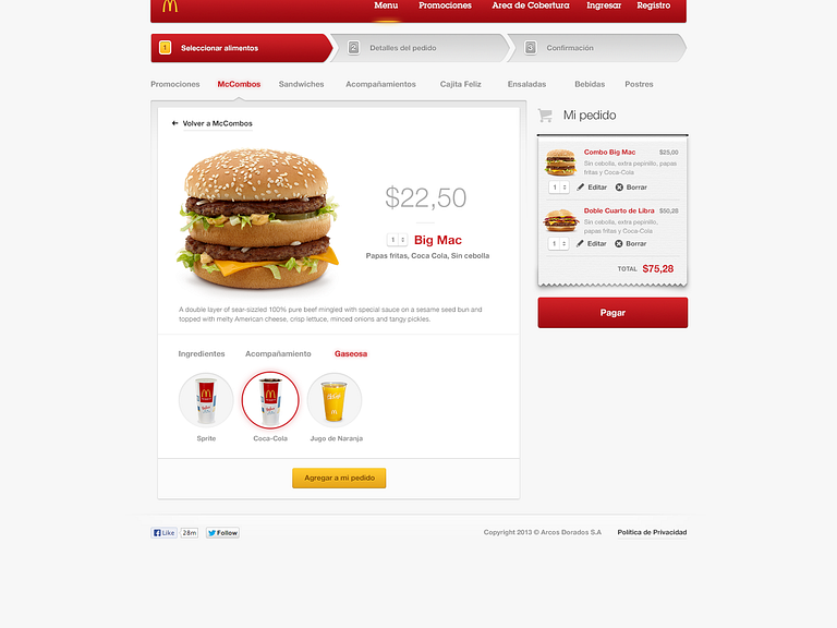McDonald's Online Ordering by Facundo Gonzalez for Minami Design on