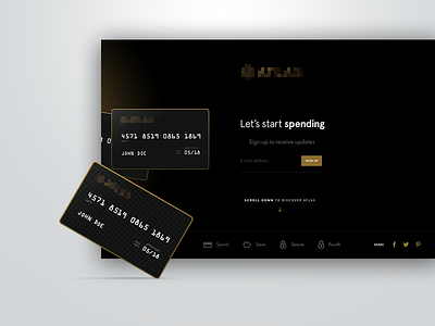 Let's spend credit card ui visual design website