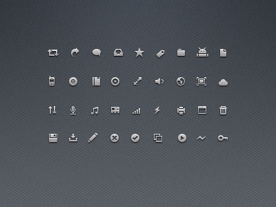 Small Icons #2 free glyphs icons path set shapes small vector