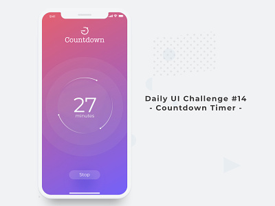 Daily UI Challenge Day 14 - Countdown Timer app app animation app apps application app branding app concept clock count count the day countdown countdowntimer dailyui dailyui 003 gradient start stop time timer
