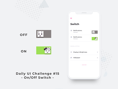 Daily UI Challenge Day 15 - Switch app app concept app design app designer daily dailyui day15 design onehub onoff onoff switch swift switch ui
