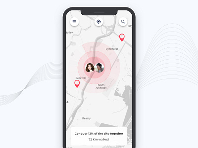 Day20 Map Tracker app app concept app design couple dailyui design gps iphone location mac app map tracker