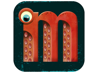 This is brought to you by the letter M art character children critter design fun illustration lettering