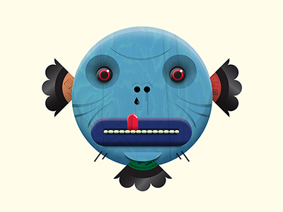 Wade Head Dribble character digital illustration whimsical