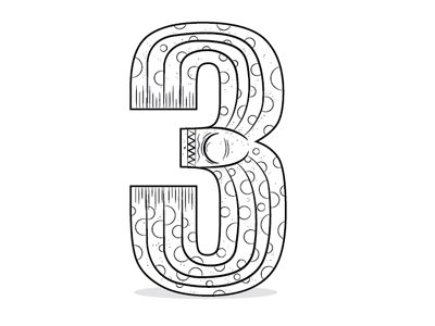 Number Three by Wade Mickley on Dribbble