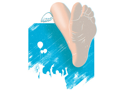 “Left Leg Last Hurrah.” digital editorial illustration spot