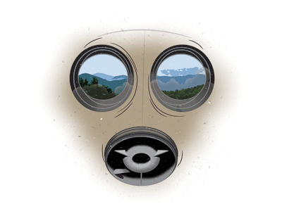 Spot Illustration digital editorial illustration mask smog