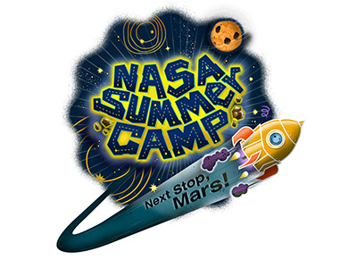 NASA SUMMER CAMP camp children digital illustration kids mars nasa planets rocket space whimsical