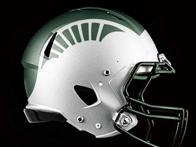 Michigan State Spartans helmet design