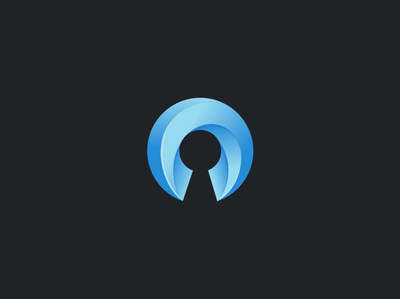 O and Lock Logo blue color brand creative logo lock logo logo logo design o logo security logo ui ux