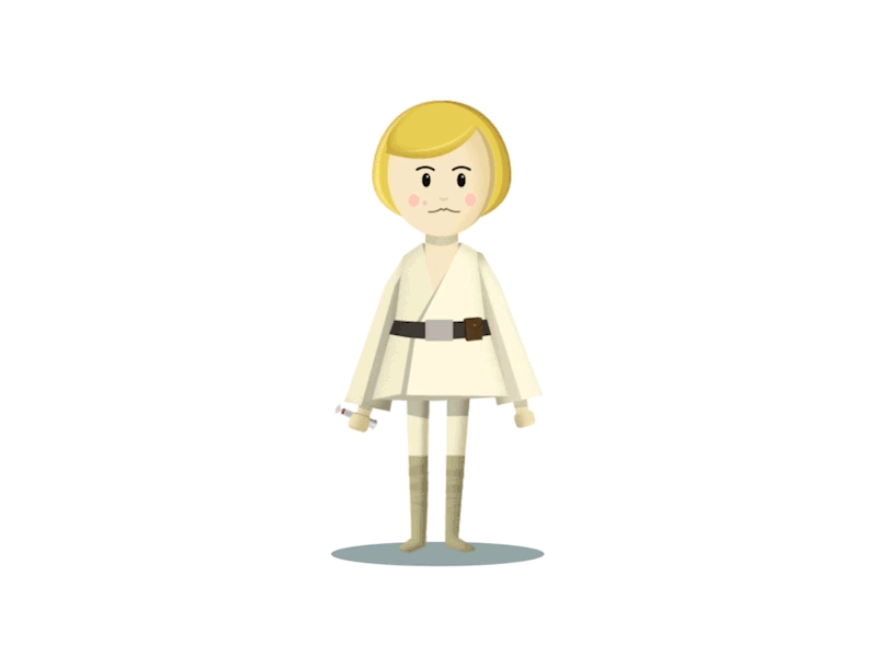 Luke Skywalker after effects animaton illustration luke motion graphics sjywalker starwars