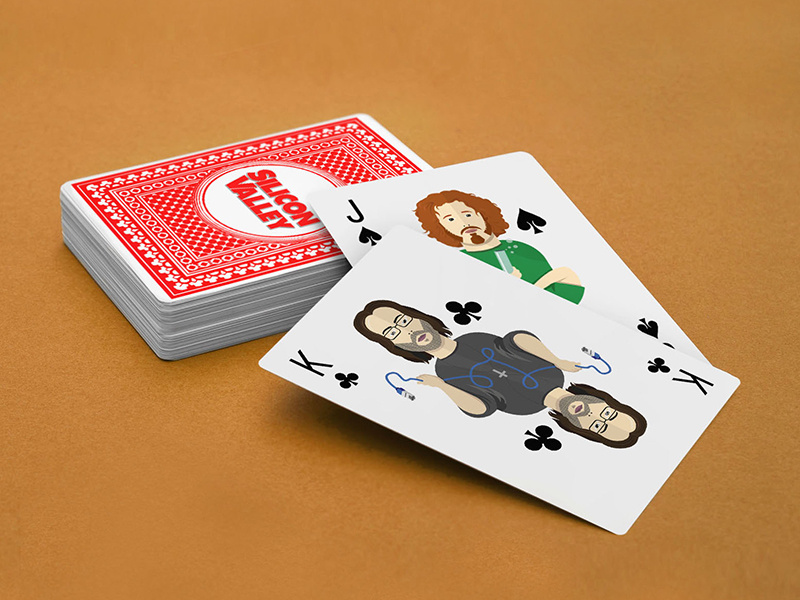Silicon Valley Playing Cards illustration erlich gilfoyle silicon valley