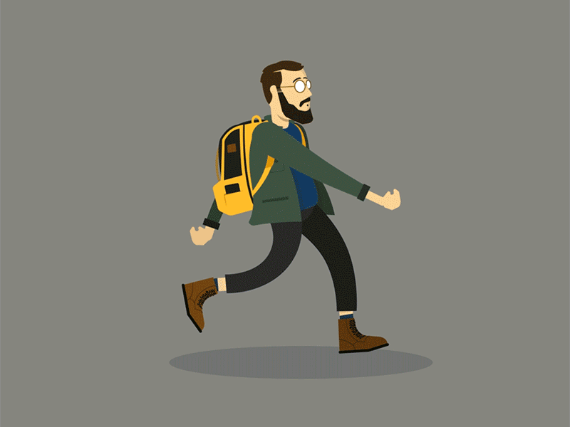 Walking me after effects animation illustration motion graphics