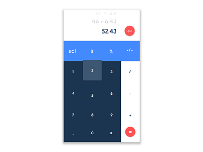 Calculator by Austin Tindle on Dribbble