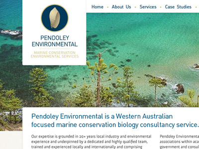 Pendoley Env landing page web