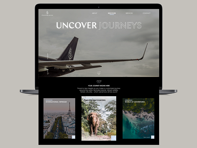 Four Seasons Private Jet Experience mockup travel ux ui design web