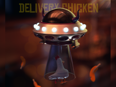 Delivery Chicken c4d characters chicken food. game