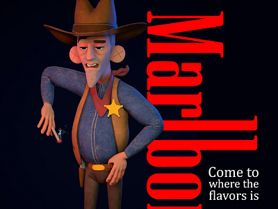 Cowboy character diseño modeling render