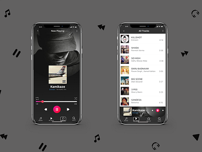 Music Player UI concept adobe xd app concept daily dailyui design icon ui ux