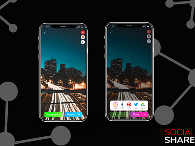 Social Share UI design adobe xd app app concept concept daily dailyui design dribble ui ux