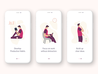Onboarding for Brain Trainer App adobe app character figma health illustration mobile onboarding people