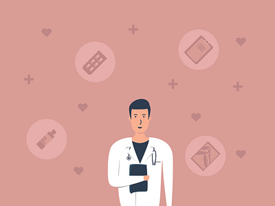 Profession sequence - Doctor adobe character design doctor flat illustration illustrator job people profession