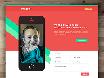 Indipixel - Free Landing Page Template 