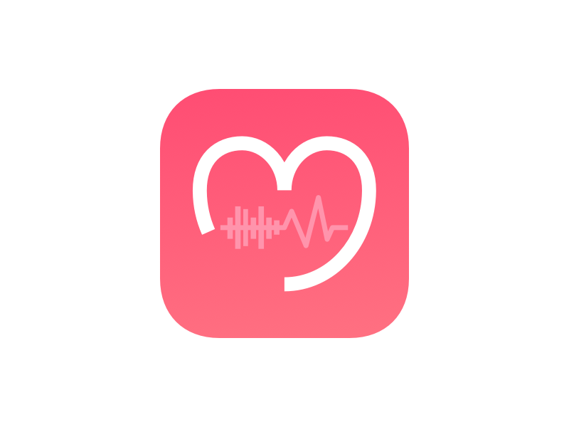 Musicmotiv - iOS app icon V2 india jogging heart run sound wave fitness music ios icon app icon musicmotiv rebound