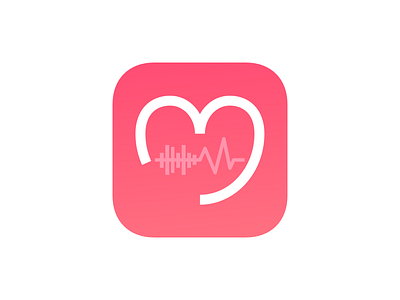 Musicmotiv - iOS app icon V2 app icon fitness heart india ios icon jogging music musicmotiv rebound run sound wave