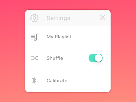 Settings - Pop up design for iOS app by Tinjo Thomas on Dribbble