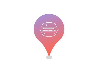 Map Marker - Restaurant app icon burger food ios map map marker map pin marker pin tag