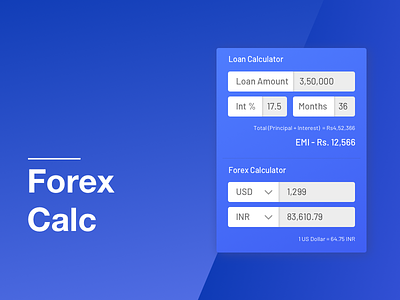 Forex Calculator Widget Design business calc calculator currency fin-tech finance fintech foreign exchange forex money exchange transaction widget