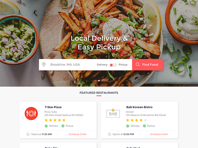 FoodSquire Web Redesign food food delivery food delivery application food delivery home page foodsquire responsive web ux designer ux web visual design web app web design