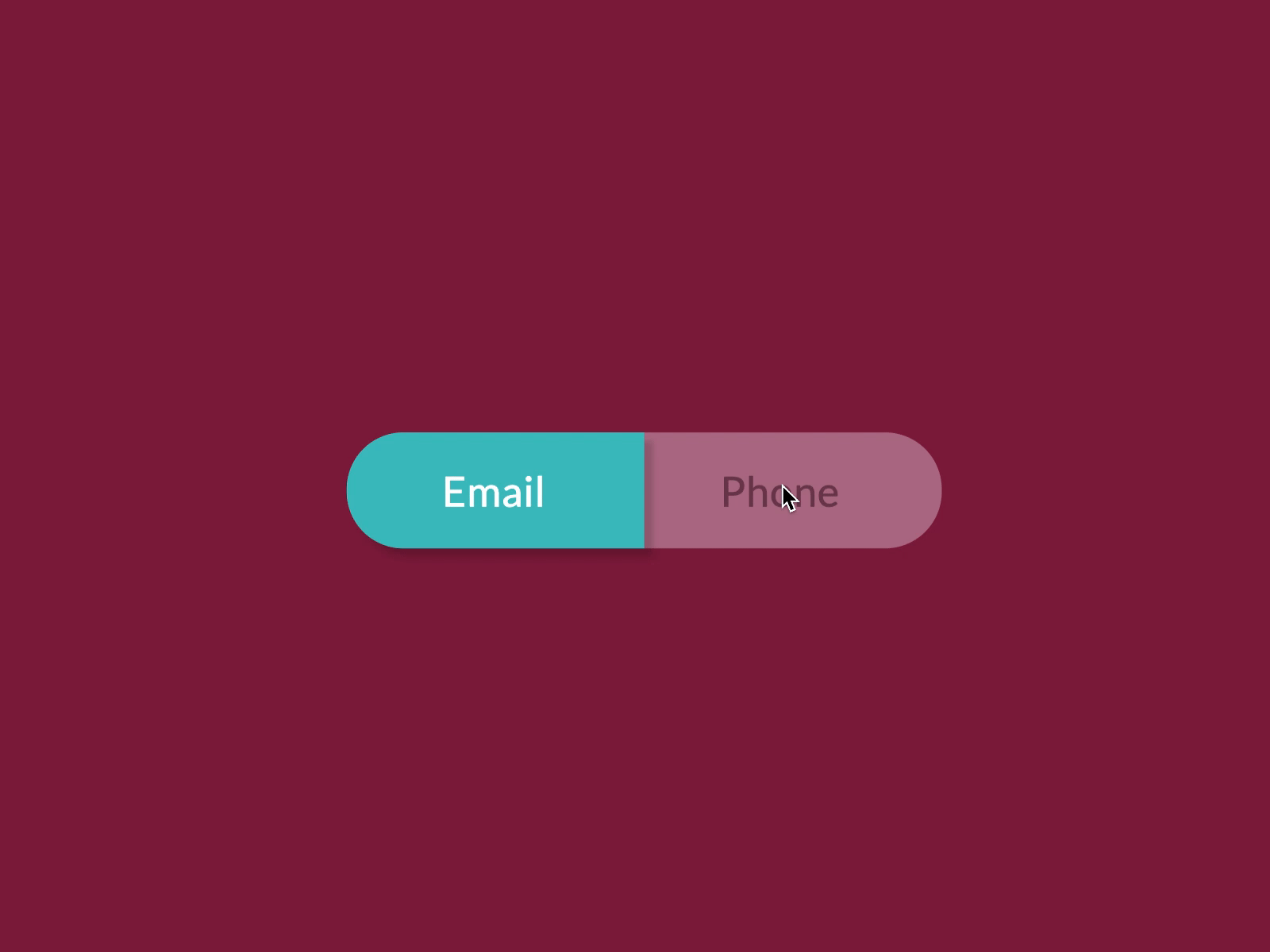 Animated Toggle button - Pure CSS button code css css3 design email and phone flexbox html ui element