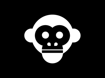 Monkey animal black bold branding graphic design logo martinez monkey pablo pamata primate simple tarradell white