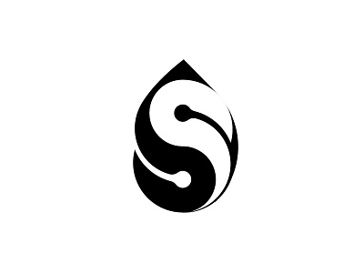 Ink yin yang  Logo