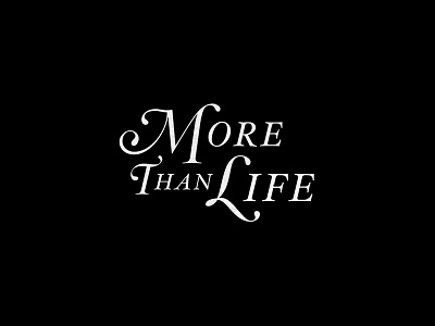 More Than Life classic decorative design logo mtl traditional typography vector