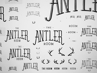 The Antler Room american brand identity design hand drawn type hand lettering icon illustration logo traditional typography vector