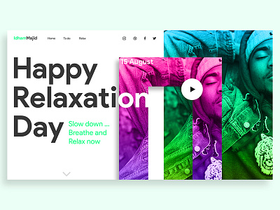 Happy Relaxation Day landing page page relaxation relaxation day ui ui design ui ux web design